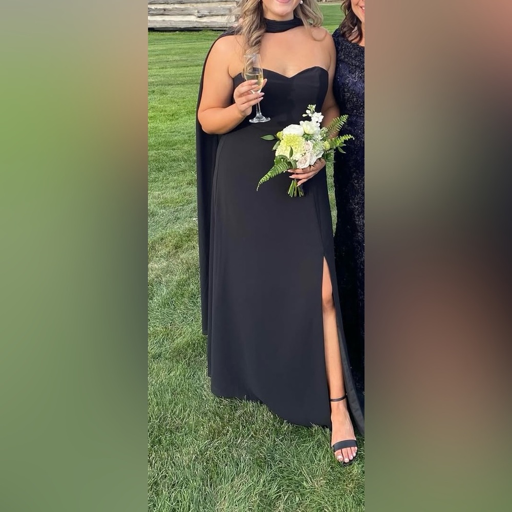 Black bridesmaids dress chiffon